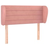 Cumpara ieftin Tablie de pat cu aripioare roz 93x23x78/88 cm catifea