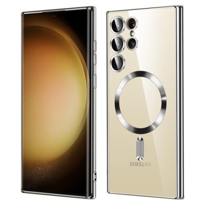 Husa pentru Samsung Galaxy S23 Ultra - Techsuit Luxury Crystal MagSafe - Silver foto