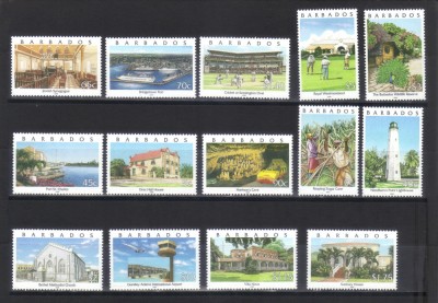 BARBADOS 2000, Peisaje din Barbados, Aviatie, Faruri, serie neuzata, MNH foto