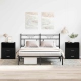 Noptieră 2 buc Negru Stejar 50x32x60cm Lemn prelucrat