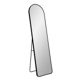 Oglindă Madrid din aluminiu, neagră, 40x150 cm