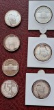 Lot 7 medalii argint Romania PROOF / schimb