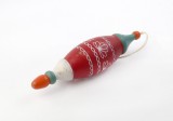 Cumpara ieftin Decoratiune Craciun - Wooden Ornament On String, petrol/burgundy/orange 15.5cm | Drescher