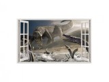 Cumpara ieftin Sticker decorativ cu Dinozauri, 85 cm, 4216ST