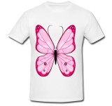 Tricou &quot; Butterfly scrapelement pink &quot;