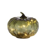 Cumpara ieftin Dovleac decorativ sticla verde leduri &Oslash;15x12h