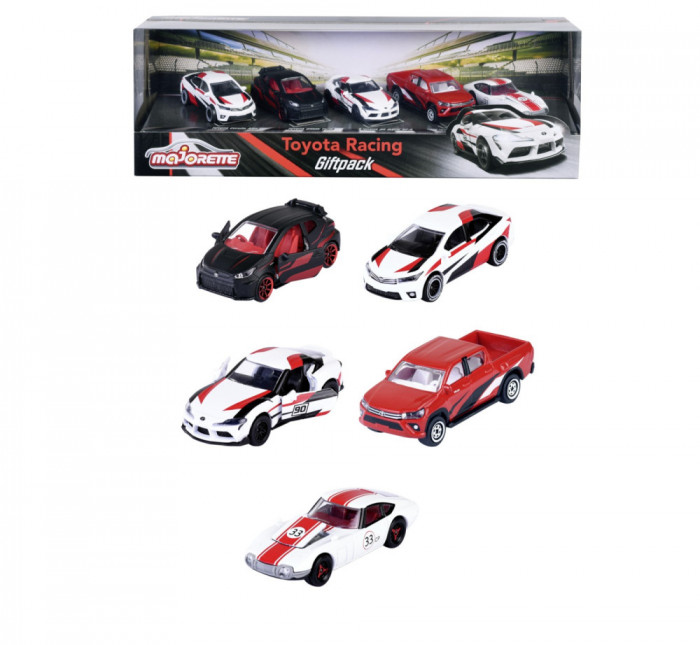 MAJORETTE MASINUTE METALICE PACHET CADOU TOYOTA 5 MASINI SuperHeroes ToysZone