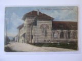 Carte postala Ramnicu Valcea:Gimnaziul Alexandru Lahovari,circulata anii 20, Printata