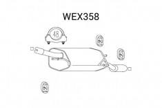 Toba esapament finala OPEL TIGRA TwinTop (2004 - 2016) QWP WEX358 foto