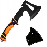 Toporisca de supravietuire Tomahawk Hatch, maner ergonomic cauciucat, 27 cm, portocaliu