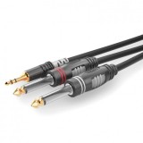 Cablu audio jack stereo 3.5mm la 2 x jack mono 6.35 T-T 6m, HBA-3S62-0600