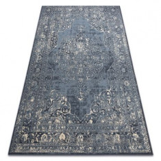 Covor Lână NAIN Rozetă vintage 7599/5091 albastru inchis / bej , 120x170 cm