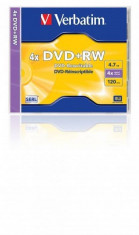 Mediu optic Verbatim 43552 DVD-RW SERL 4X 4.7GB Suprafata Argintiu Mat foto