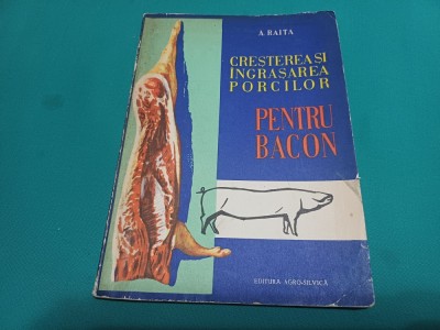 CREȘTEREA ȘI &amp;Icirc;NGRĂȘAREA PORCILOR PENTRU BACON * A, RAIȚA /1964 * 15 foto