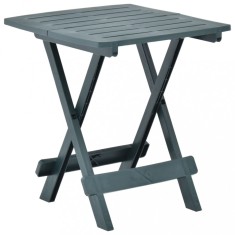 vidaXL Masă de grădină pliabilă, verde, 45 x 43 x 50 cm, plastic 48809