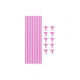 Set 10 Bete Si 10 Rozete Fucsia 40 cm