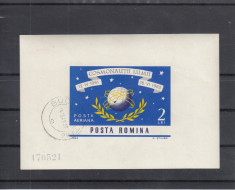 ROMANIA 1963 LP 577 NAVIGATIA COSMICA COLITA STAMPILATA foto