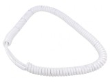 Cablu spiralat neecranat alb 0.8m-2.8m 3G1mm2 300V/500V
