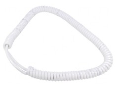 Cablu spiralat neecranat alb 0.8m-2.8m 3G1mm2 300V/500V