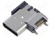 Conector USB C, versiune USB C, in unghi 90&deg;, lateral, GCT - USB4205-GF-A