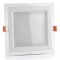 PANOU LED PATRAT INCORPORABIL 18W 6400K ALB RECE, STICLA