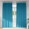 Perdele cu perdele 2 pcs Turcoaz 245 x 140 cm Poliester