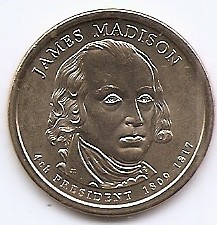 Statele Unite (SUA) 1 Dolar 2007 D - (Presidential Dollars: 4. Madison) KM-404 UNC !!!