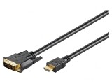 Cablu HDMI 1.4 DVI-D HDMI 1m Negru
