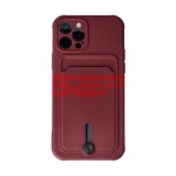 Toc TPU Card Holder Samsung Galaxy A52s 5G Burgundy