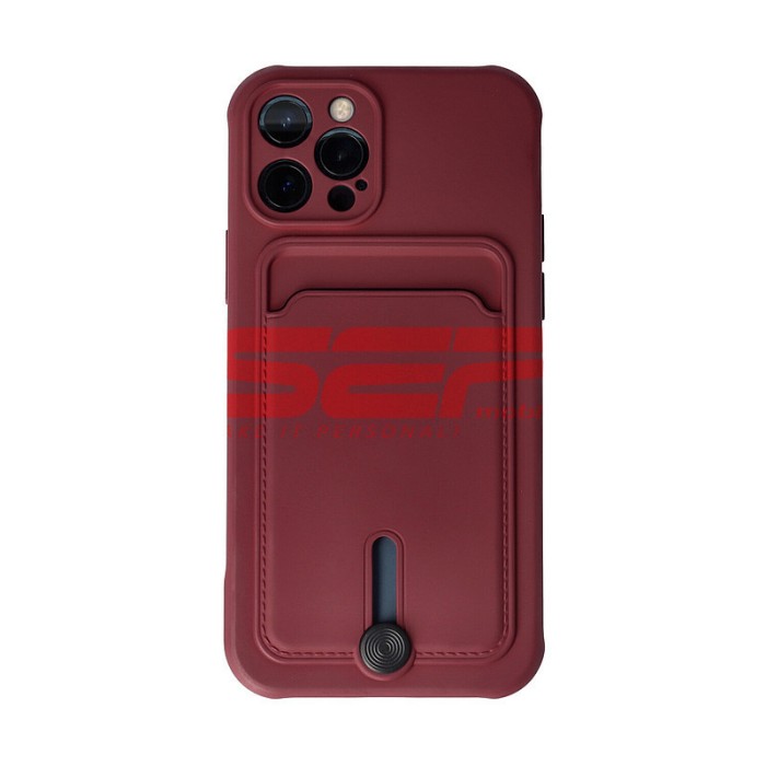 Toc TPU Card Holder Samsung Galaxy A72 Burgundy