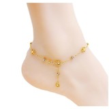 Cumpara ieftin Bratara de glezna placata cu aur Flower