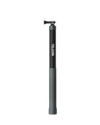 Selfie stick Telesin, compatibil cu GoPro Hero 13,12,11,10, Insta 360 X3, Osmo Action 4, Action 3 invizibil, material carbon, lungime 3 metri foto