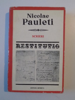 SCRIERI de NICOLAE PAULETI , 1980 foto