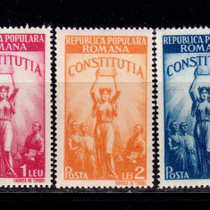 RO 1948 LP 232 "Constitutia RPR ", serie , MNH