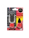 Odorizant auto Aparat Aroma cu rezerva Car Supreme Slim, Strawberry, 2x8ml