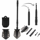 Lopata pliabila multifunctionala 9 in 1 din otel, telescopica, 70 cm