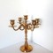 Sfesnic candelabra 5 focuri, bronz turnat si prelucrat, placat cu aur, cca. 1930-1940 - marcaj Scandia Malm, Suedia