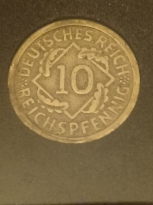 10 pfennig 1929 F , in capsula , stare EF , [poze] foto