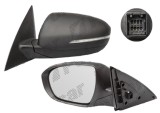 Oglinda exterioara Kia Optima (Jf), 10.2015-, Kia Optima (Tf), 06.2010- , partea Stanga, culoare sticla crom , sticla convexa, cu carcasa neagra, cu