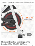 Bicicleta fitness indoor cycling, HOMCOM