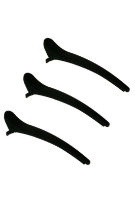 Set agrafe de păr, 3 bucăți, monocrome, negru mat, 12 cm foto