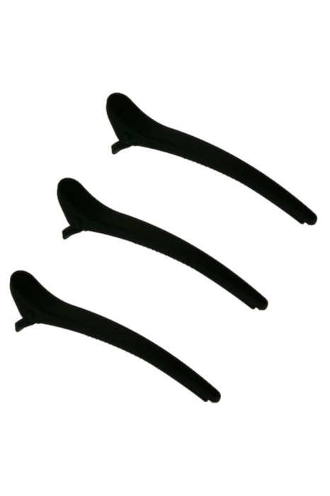 Set agrafe de păr, 3 bucăți, monocrome, negru mat, 12 cm
