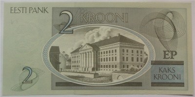 BANCNOTA 2 COROANE - ESTONIA, anul 2007 *cod 48 = UNC foto