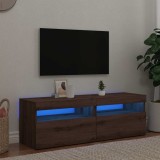 vidaXL Dulapuri TV 2 buc. cu LED stejar artizanal lemn prelucrat