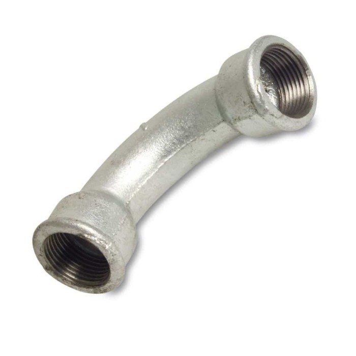 Cot 90&deg; Filetat din Fontă Maleabilă 3/8&quot;