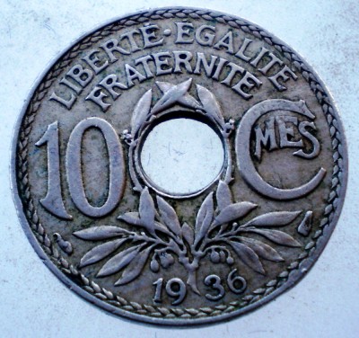 7.869 FRANTA 10 CENTIMES 1936 foto