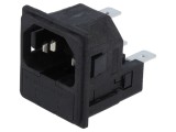 Conector Alimentare AC Soclu Tată 10A 250V