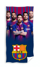 Prosop FC Barcelona - echipa, bumbac, jaquard, 70x140cm foto