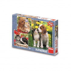 Puzzle Animale, 3&amp;times;55 piese &amp;ndash; DINO TOYS foto