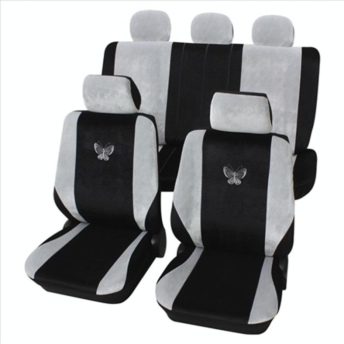 Huse auto fluturi gri/negru model Butterfly Huse auto fluturi gri/negru model Butterfly